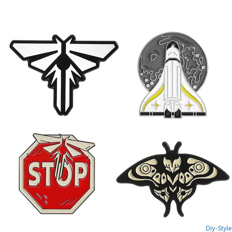 

Retro Creative Butterfly Design Clothing Accessories Backpack Alloy Brooch Badge Enamel Lapel Pins Wholesale