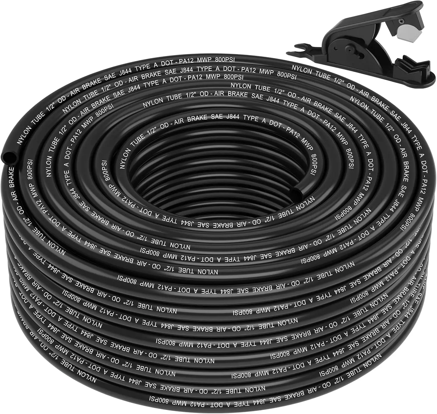 

Воздушный шланг DOT 1/2 дюйма, нейлоновая трубка длиной 100 футов для систем воздушных тормозов и подвески, одобрено SAE J844.