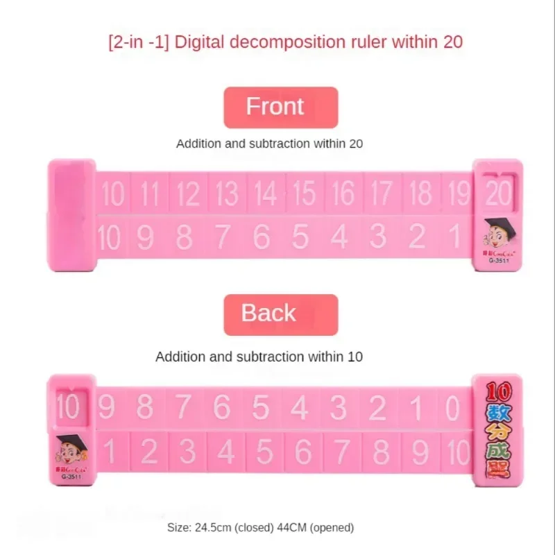 Math Mathematics Decomposition Rulers Plastic Addition Rulers Portable Subtraction Rulers Within 20