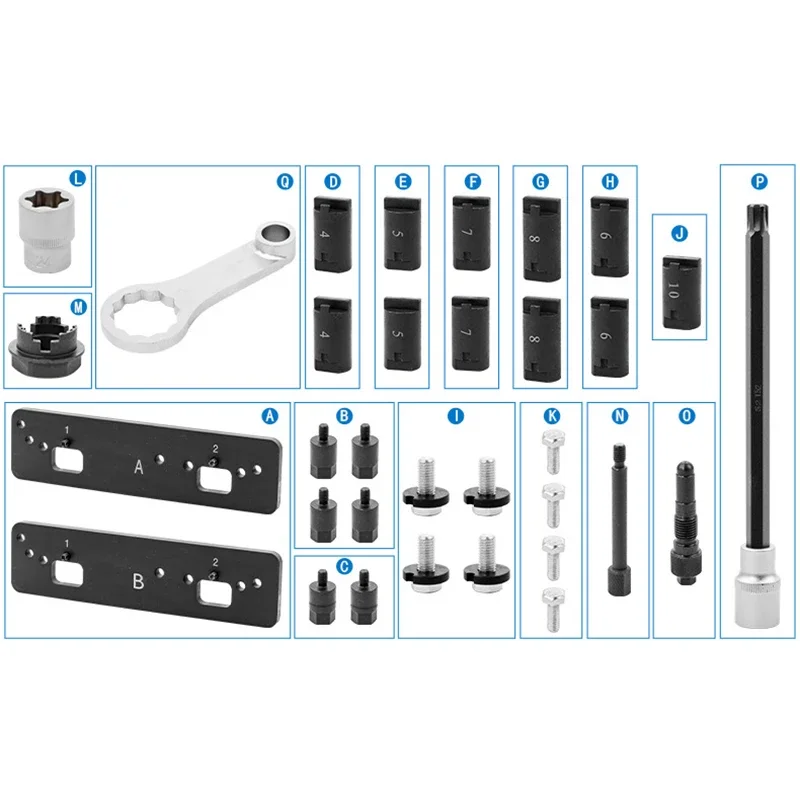 Engine timing tool for Audi Porsche 3.0T 2.9T Hybrid CXT EA839 engine camshaft lock timing tool kit T40331