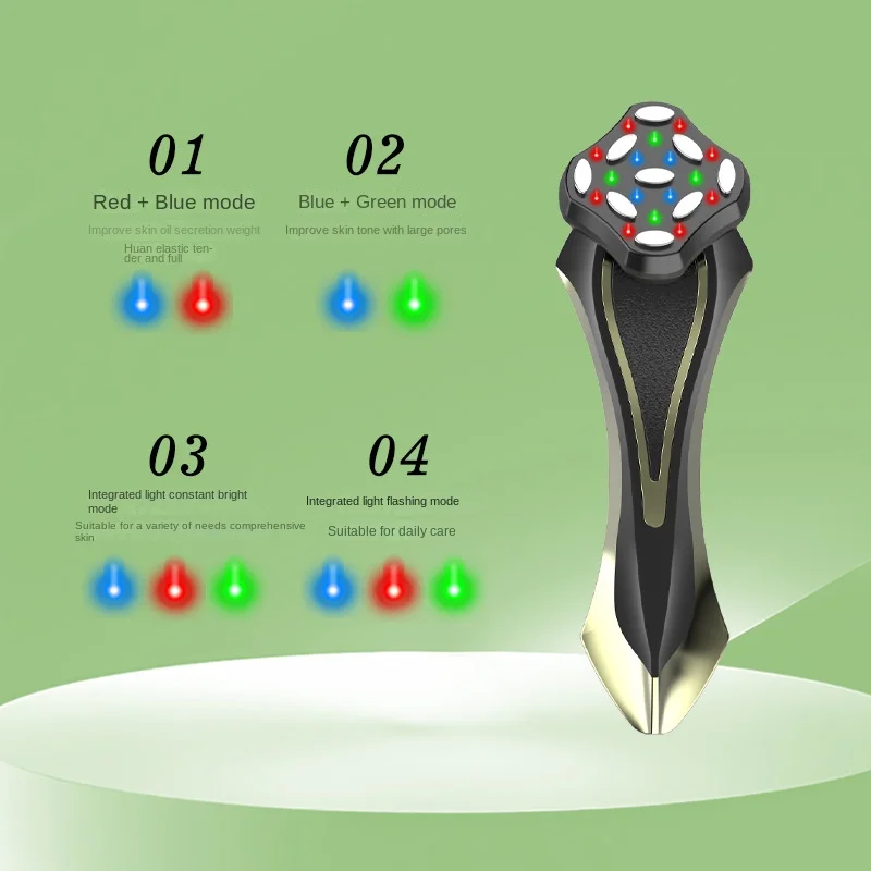 Dispositivo facciale ad ultrasuoni portatile ricaricabile a microcorrente per la cura del viso per rassodare il potenziatore del siero per la riduzione delle rughe antietà