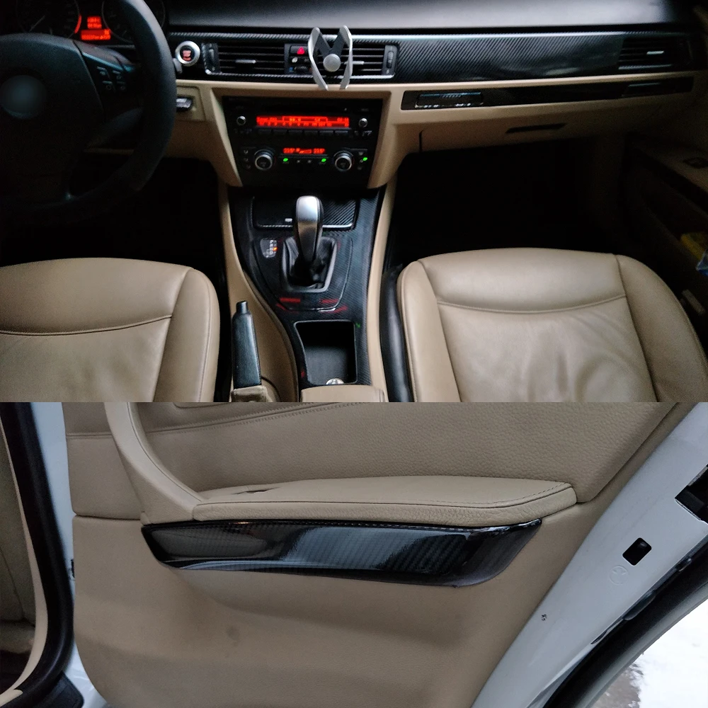 

Car-Styling Carbon Fiber Car Interior Center Console Color Change Molding Sticker Decals For BMW 3 Series E90 2005 to 2012