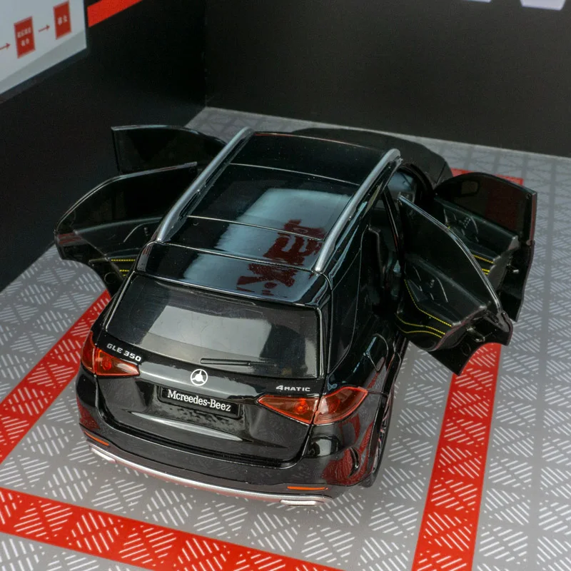 Puertas de modelo de coche de aleación GLE SUV 1:24 y cubierta de motor, el maletero se puede abrir como regalo de cumpleaños para niños