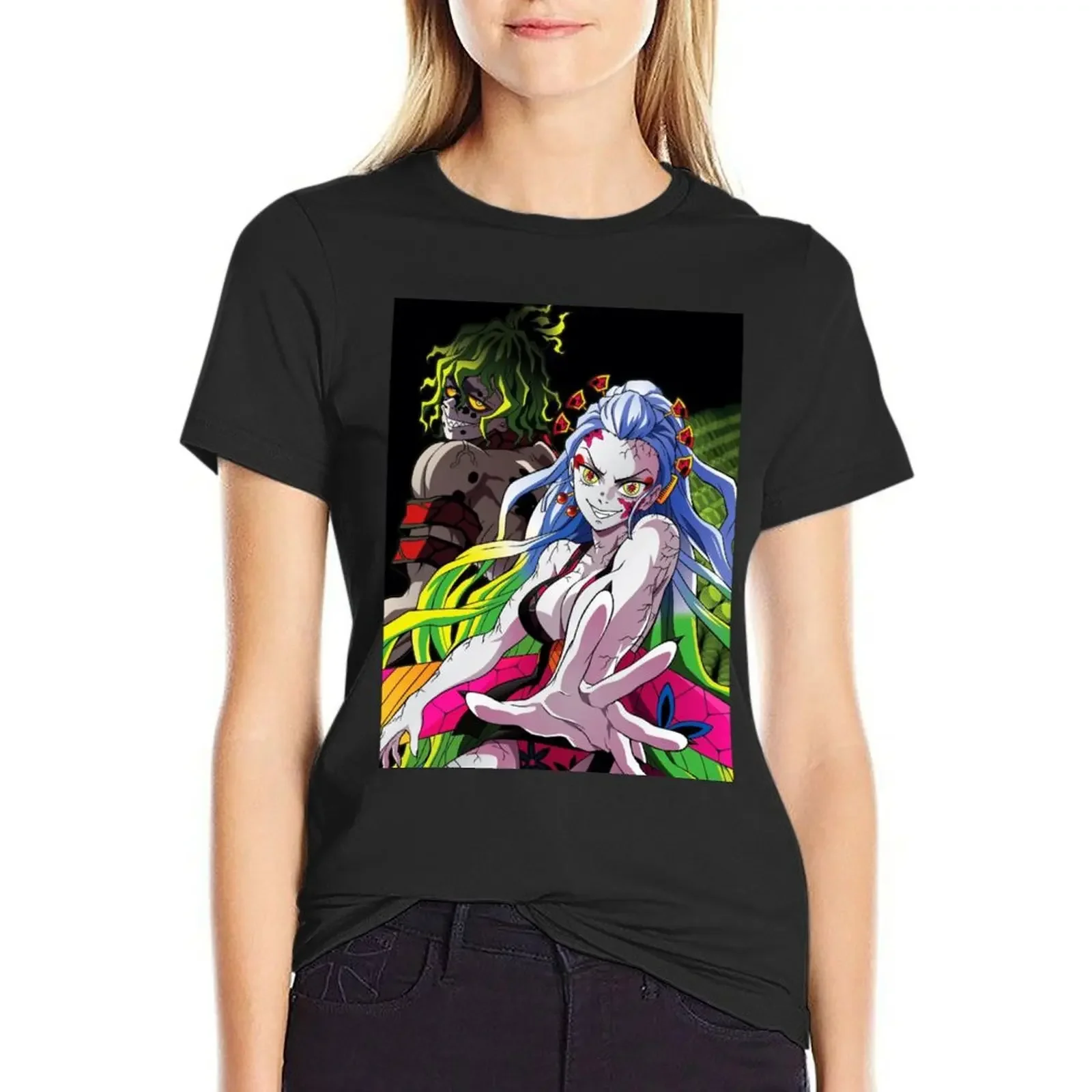 

daki et gyutaro T-Shirt cute tops summer tops hippie clothes cat shirts for Women