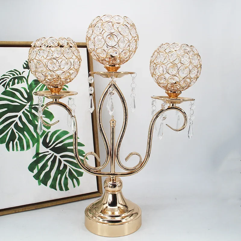 

z Wholesale Metal Candlestick Unique Gold Candle Holder For Wedding Home Table Decoration