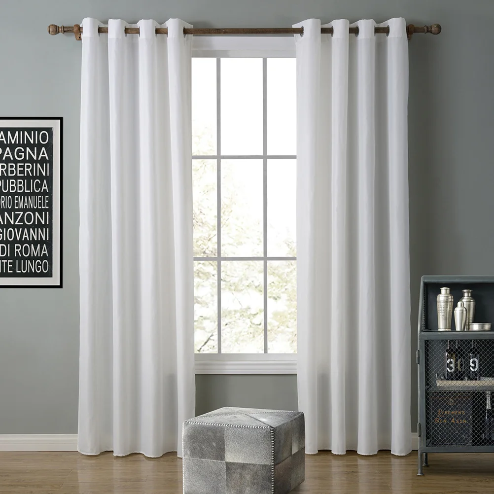 

White Oxford Cloth Plain Color Curtains for Bedroom Home Office Hotel Window Room Darkening Privacy Protection Home Curtain