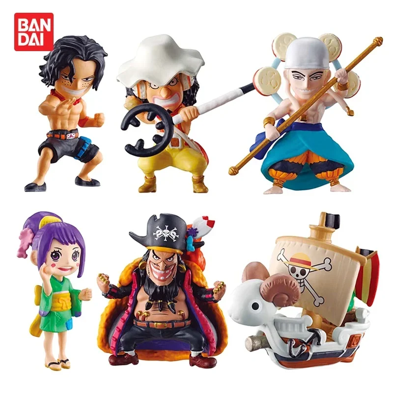 Bandai Original Gashapon One Piece Onepi No Mi 09 Nico Robin Rob Lucci Bon Clay Anime Action Figure Toy Gift For Friend Birthday