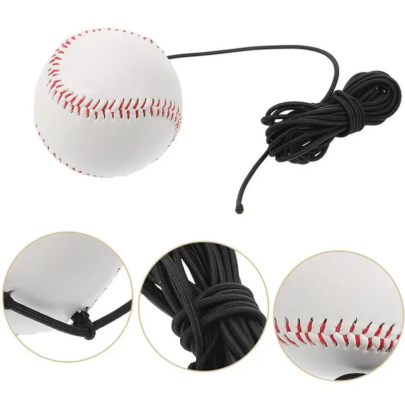 Trenażer baseballowy pasek do huśtawki baseballowej sprzęt do ćwiczeń Softball pomoce do odbijania System elastyczny sznurek odbijające się piłki do odbijania