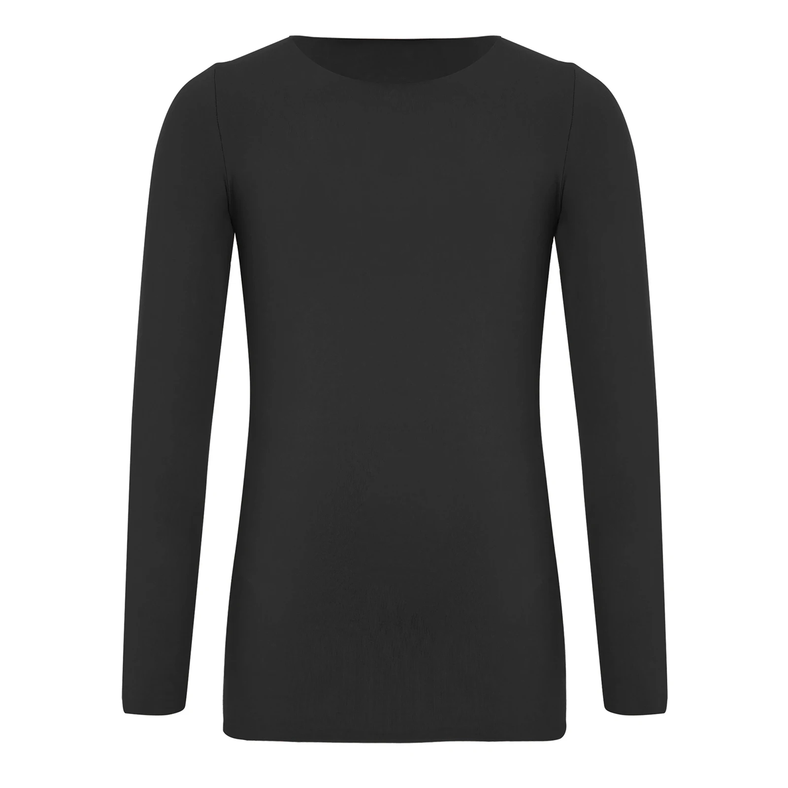 ملابس داخلية حرارية بدون خياطة للأطفال البنات بأكمام طويلة بلوفر علوي لممارسة رقص الباليه والجمباز ملابس تدريب