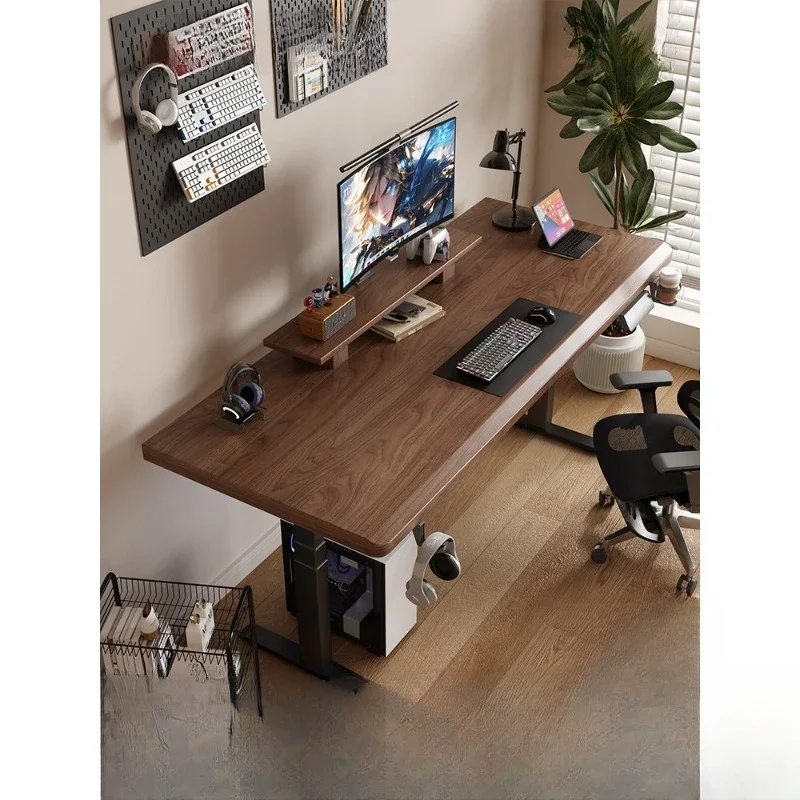Black walnut lifting table Computer desk Desk Lifting table Mobile station Workbench