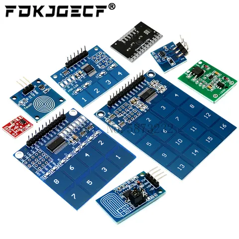 Capteur de commutation tactile numérique TTP223 / TTP223B / TTP224 / TTP226 / TTP229 Jog, Module capacitif à clé tactile numérique 1/4/8/16 canaux