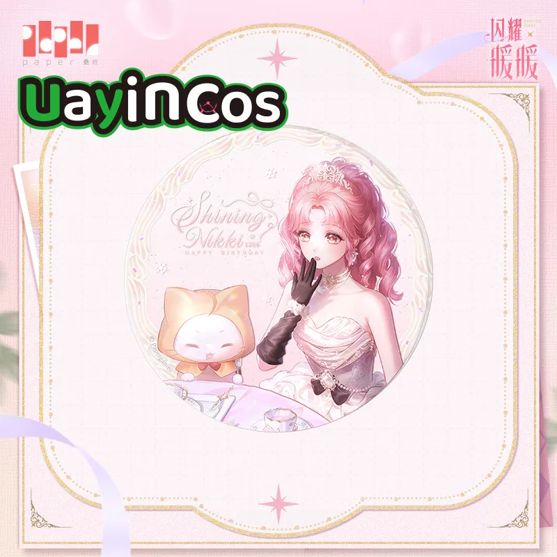 

Original Miracle Nikki Acrylic Coasters Badge Shikishi Colored Paper Photo Card Set Stand Doll Keychain Anime Game Toy Kids Gif