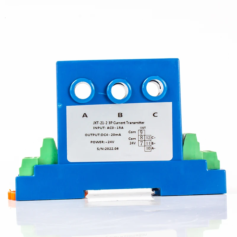 

AC Current Sensor Transducer 0-1A 0-5A 0-10A 0-20A Current Transmitter 4-20mA 0-10V 0-5V RS485 3 Phase AC Current Sensor