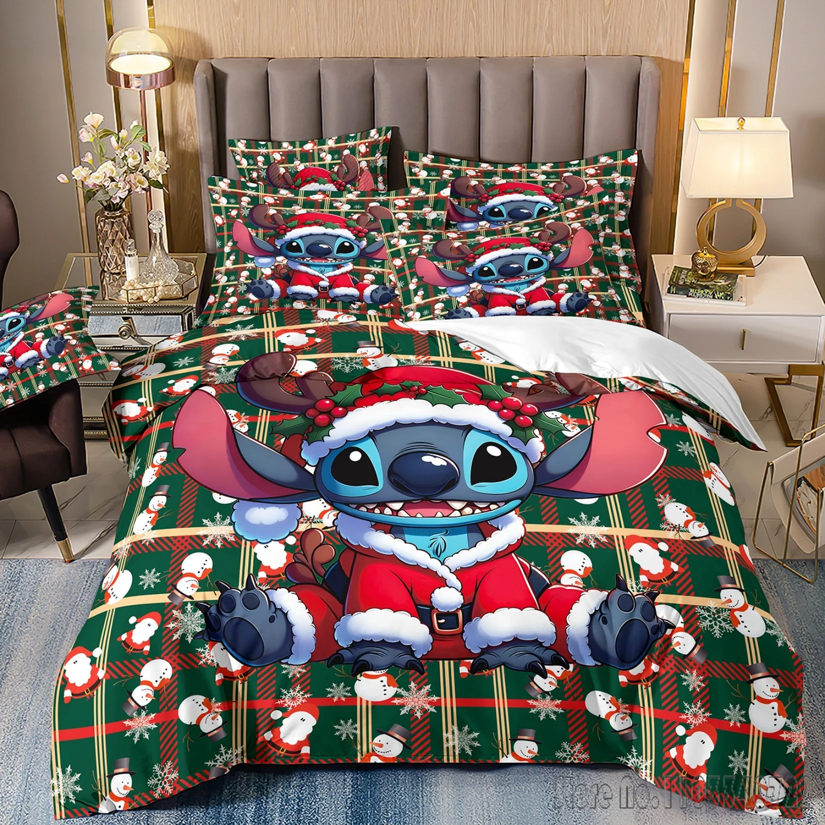 2026 أنيمي عيد الميلاد غرزة ثلاثية الأبعاد مطبوعة طقم سرير الطفل طقم أغطية لحاف الطفل المفارش التوأم واحد الملك الاطفال الكبار هدية