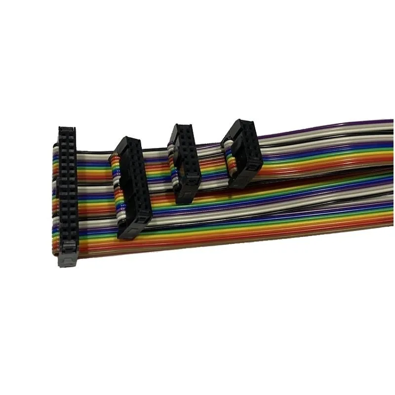 2.54MM pitch FC-6/10/14/40/50Pin 10/20/30/40/50CM JTAG ISP Download Cable Color Flat Ribbon Data Cable For DC3 IDC Box Header