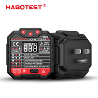 HABOTEST HT106 Socket Outlet Tester Voltage Detector Electric Circuit Breaker Finder Ground Zero Line Polarity Phase Check