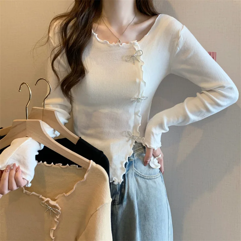 Hollow Out Sweaters Women Fashion Irregular Harajuku Streetwear Knit Jumpers Female Thin Loose Lazy Wind Pullovers