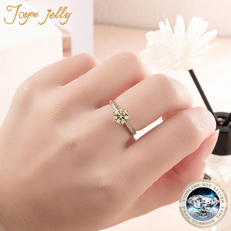 JoyceJelly Moissanit Schmuck-Set mit 1CT D Farbe VVS 3EX Moissanit Stein Pass Diamant Test Hochzeit Luxus edlen Schmuck Geschenk – Detail 15