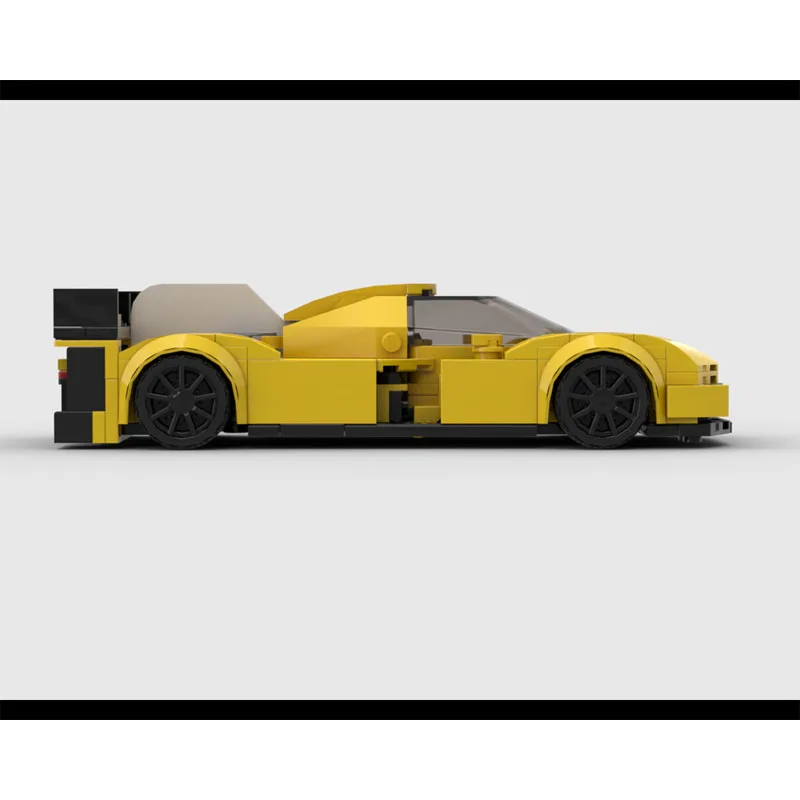 

MOC-208906 Желтый новый маленький спортивный автомобиль, гоночные строительные блоки, модель 279, детали MOC, креативные строительные блоки для мальчиков и детей на день рождения, игрушки