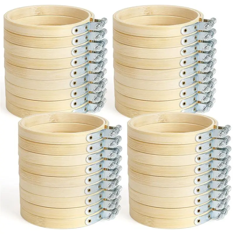 

Hot Trend-36Pieces 3Inch Mini Embroidery Hoop For DIY Craft Needlework, Sewing And Crafts 8Cm