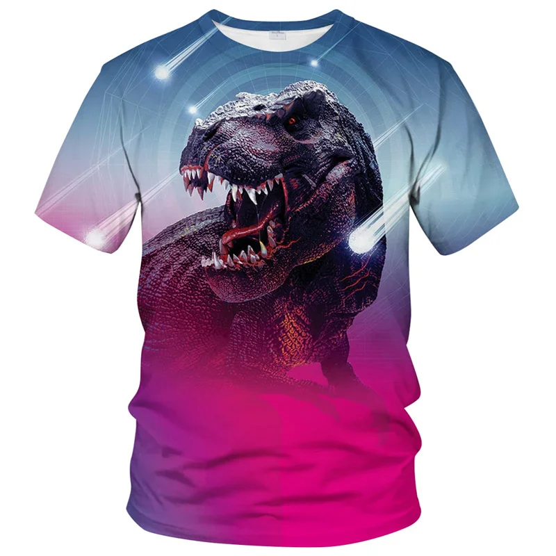 

Fashion Dinosaur Graphic T Shirt for Men Clothing 3D Printing T-shirt Harajuku Womens Clothing Funny Kids Tees Tops Short Sleeve