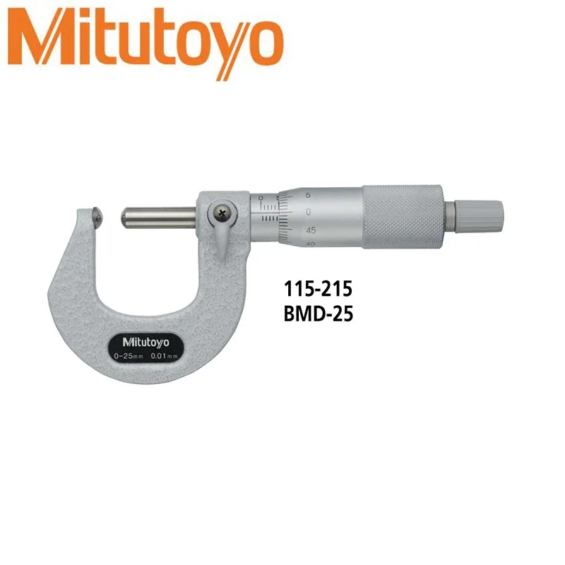 Mitutoyo-micrômetros Digitais Esféricos Faciais Alcance 025 mm 115-215 Fabricado no Japão
