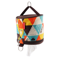 Portable Foldable National Style Hanging Holder Outdoor Camping Tissue Box Holder Toilet Paper Case National Style Tissue