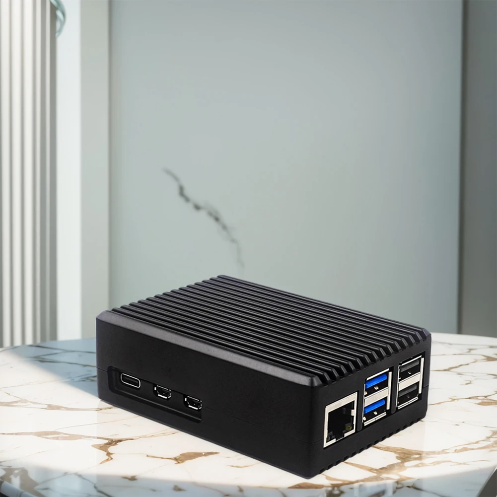 

Aluminum Alloy Case Case Heatsink Cooler Case with Cooling Fan Metal Shell Cooling Enclosure Fit for Raspberry Pi 5