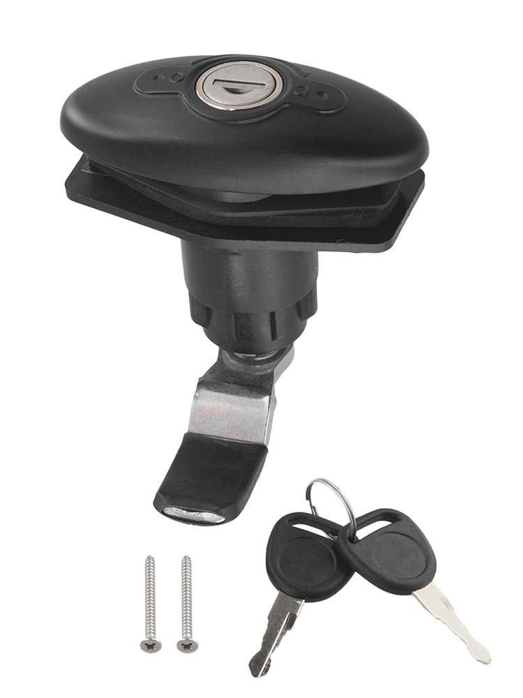 RV Lock Black Nylon Cabinet Door Drawer Lock With 2 Keys For Yacht Hatch Locker Box Security Hardware