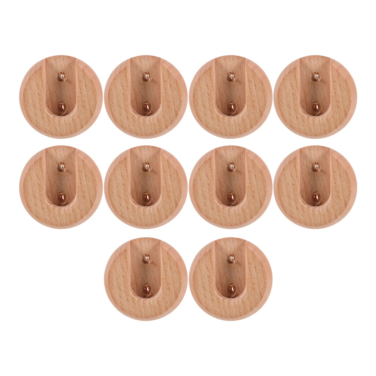 

10 Pcs Wooden Clothes Rail Holder Wardrobe Bracket Beech Shower Curtain Rod Bracket Closet Pole Socket Thick Repair Home