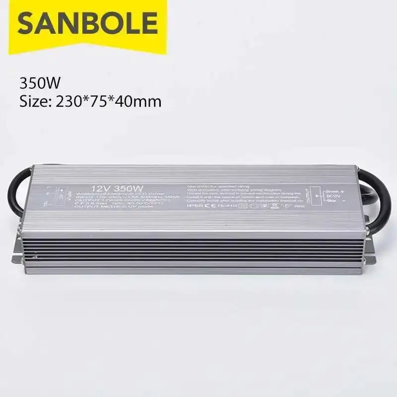 Waterproof IP67 Switch Power Supply FS-300 F-350 Ultra Thin 12V 24V 300W 350W Outdoor Light LED Driver Transformer