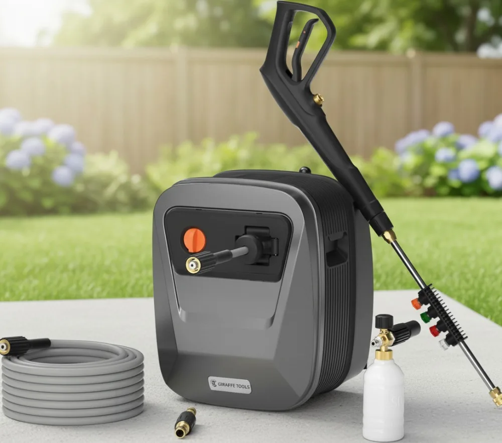 

2500 PSI Pressure Washer with Foam Cannon, 65 FT Hose & 4 Nozzles for Cars/Patios/Driveways