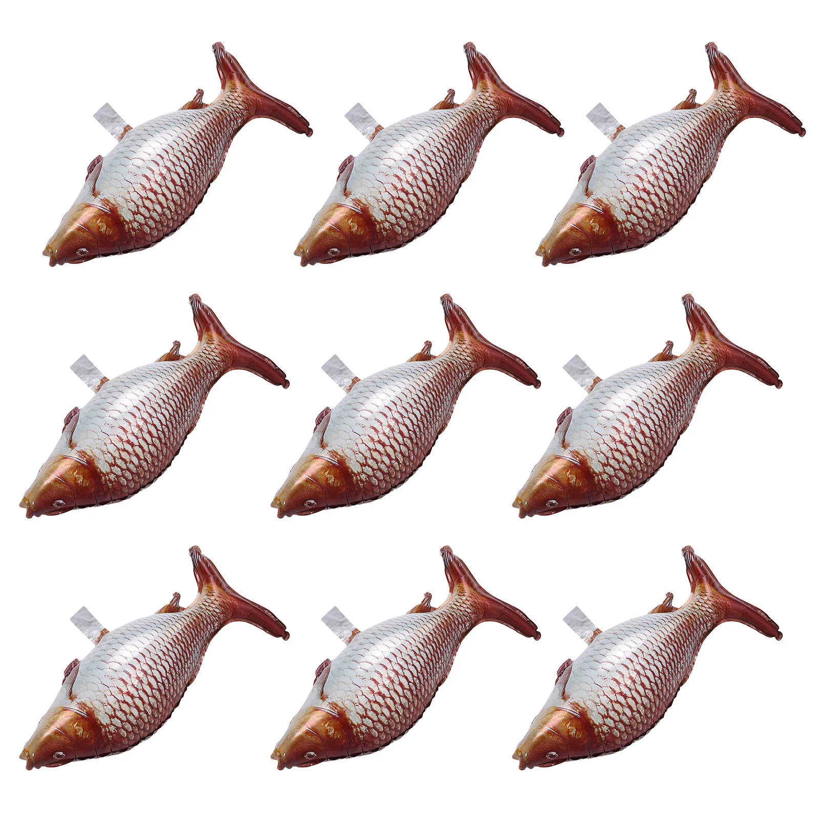 

10pcs Fish Shaped Aluminum Film Realistic Inflatable Carp Party Decorations Birthday Celebrations Fishing Themed Event Supplies