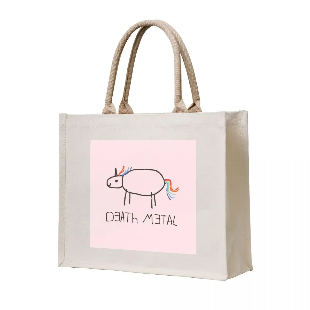 

Death Metal Unicorn (Crayon) Tote Bag Woman shopper bag Women's handbag tote bag women tote bags men