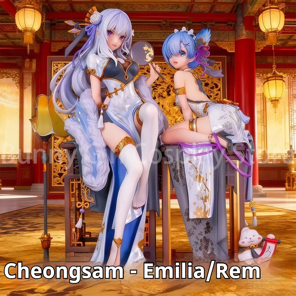 إعادة: الحياة في عالم مختلف من الصفر أنيمي الشكل إميليا وريم شيونغسام زي عمل أرقام مثير فتاة لعبة مجسمة هدية طفل