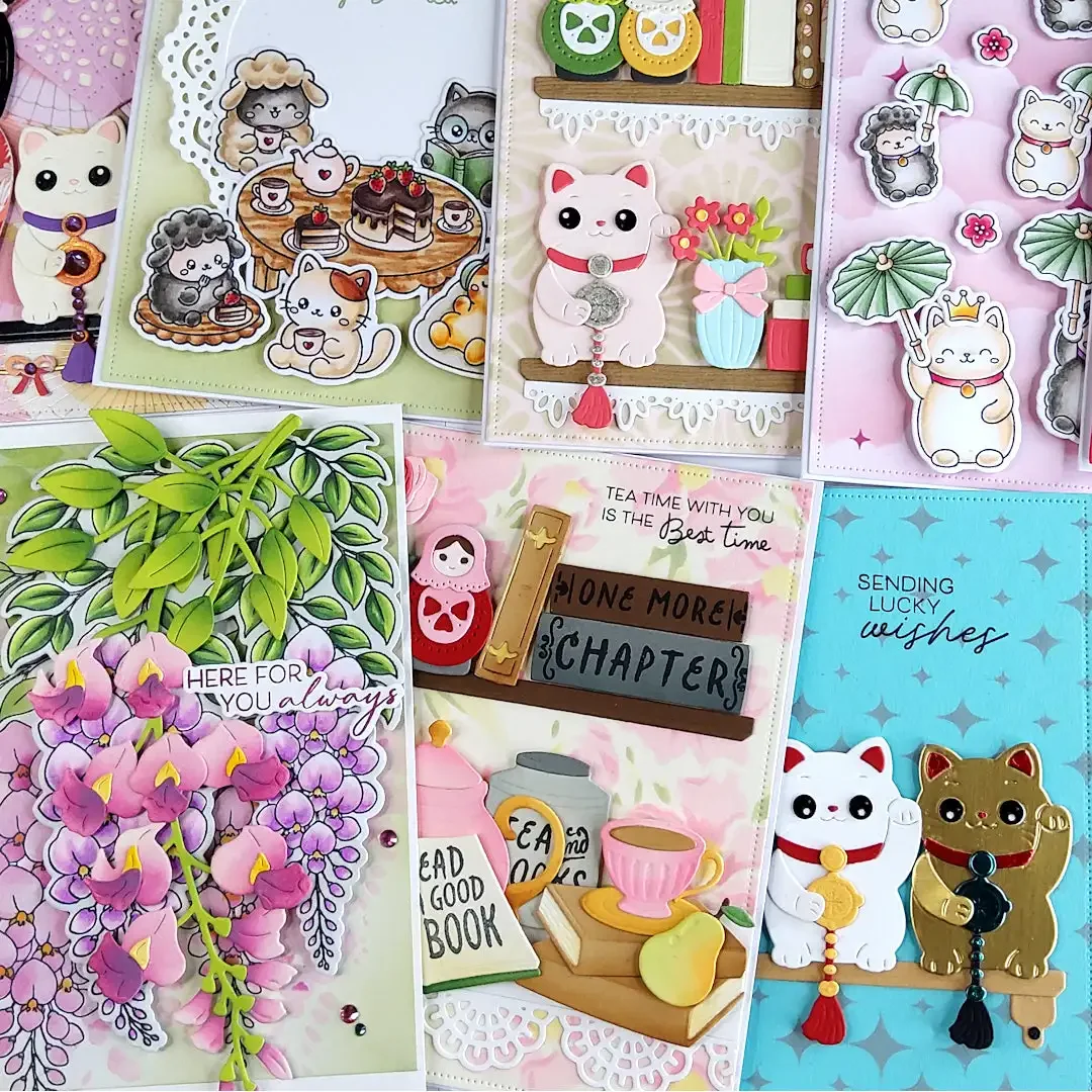 Autumn 2026 Release Cozy Tea Time Metal Cutting Dies Clear Stamps Layering Stencil for DIY Greeting Card Making Scrapbooking