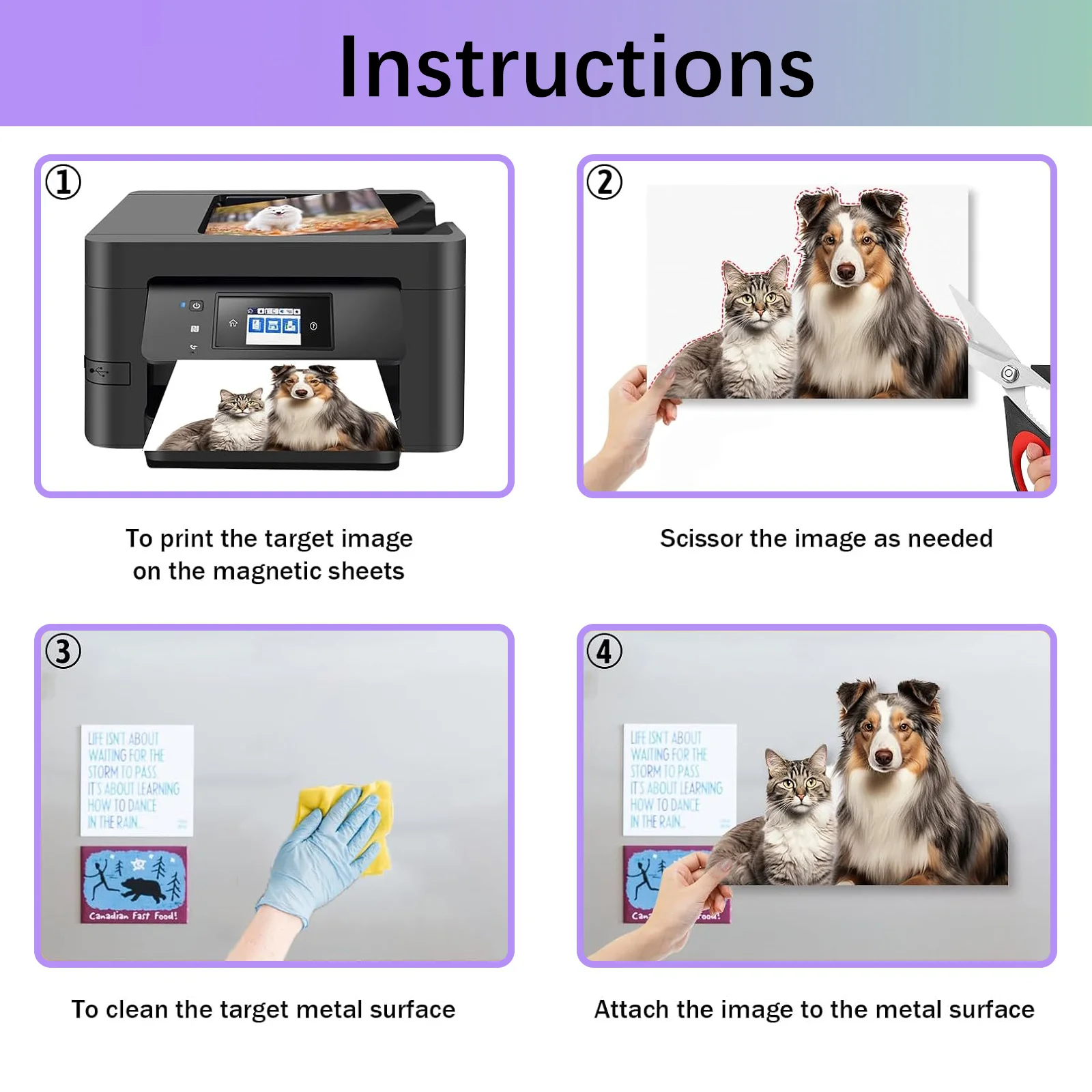 10/5 ورقة A4 أوراق مغناطيسية لامعة قابلة للطباعة مقاومة للماء طباعة نافثة للحبر 16Mil ورق صور مغناطيسي مرن للحرف اليدوية ذاتية الصنع