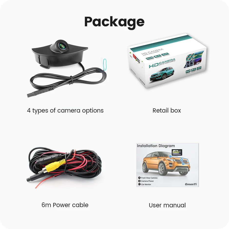 كاميرا ذات رؤية أمامية للسيارات GreenYi AHD لسيارة Toyota FJ Land Cruiser Avensis T25 T27 Hilux Corolla Yaris Prado Proace Hiace نحو Aygo