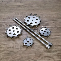 1 stück Labor 5cm-15cm 304 Edelstahl Dispergieren Disk, runde Sägezahn Typ Rühren Paddel für Mixer (stange Ist Optional)