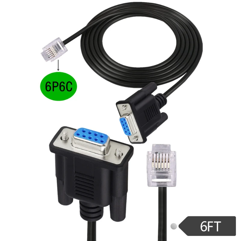 Understanding the 6Pin 6P6C RJ11/RJ12 to 9Pin LAN Network Serial Console Cable for Sevo Drive and Stepper Communication