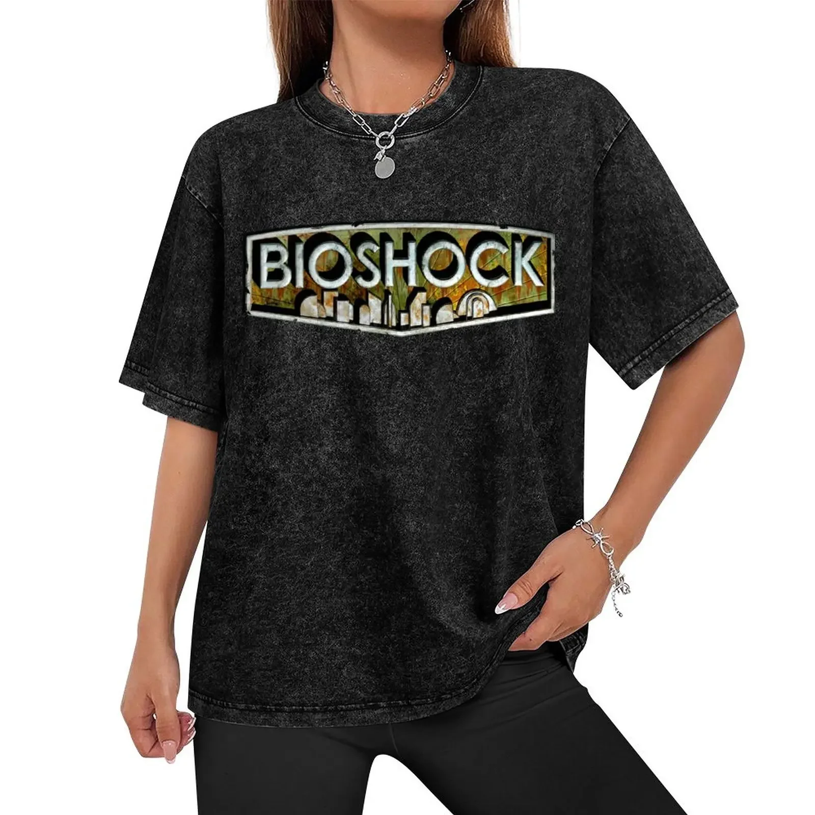 Upscaled BioShock Logo T-Shirt plus sizes sweat quick drying men workout shirt