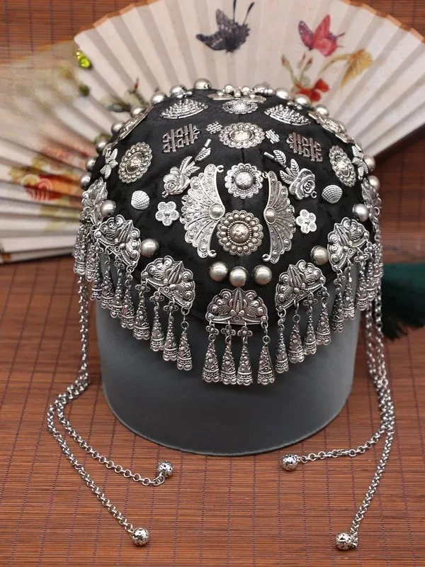 Yunnan Ethnic Fan Handmade Hairpin Retro National Trend Women Hair Accessory