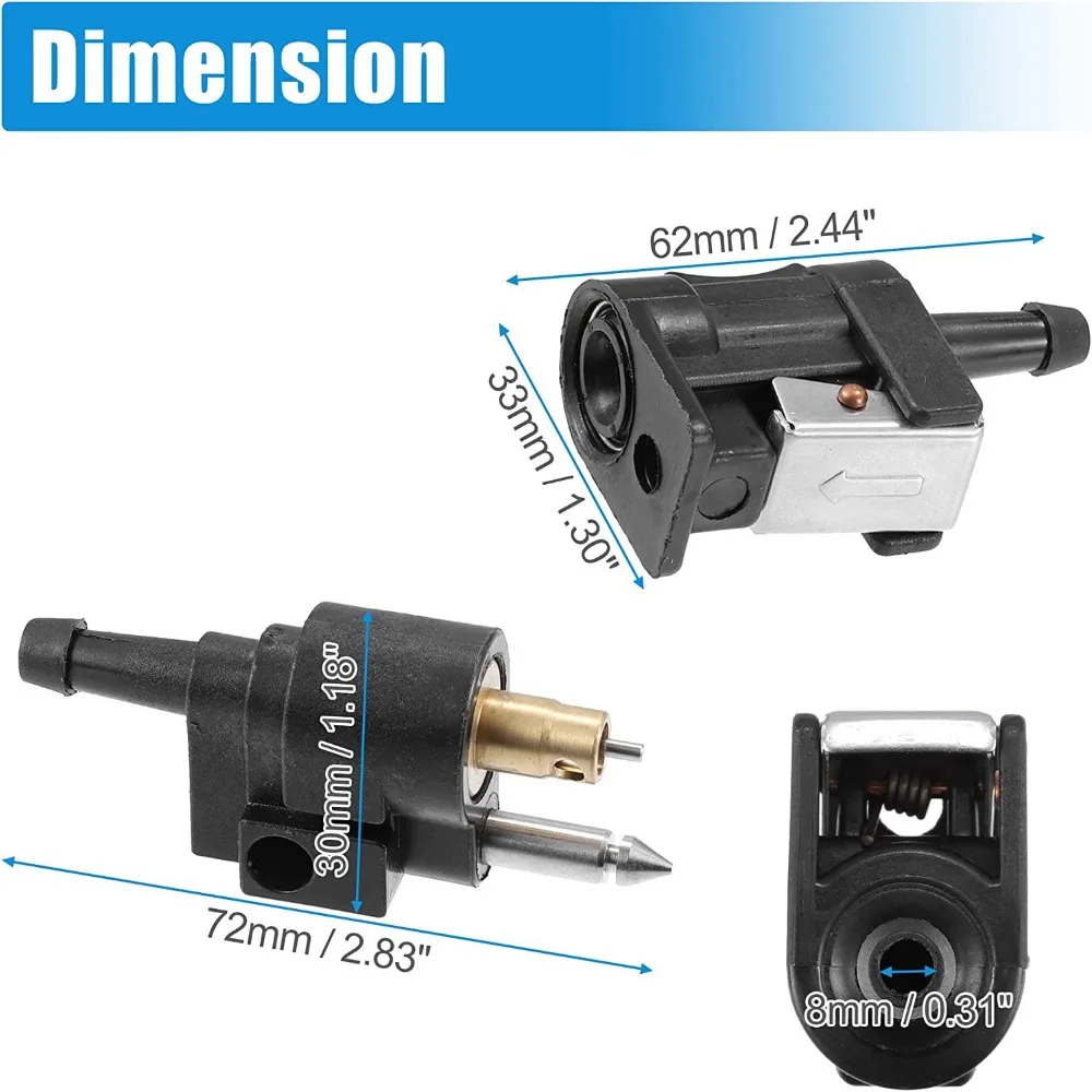Female Fuel Fuel Line Connector Male 5/16 8mm Outboard 1/4 6mm Pipe Adapter Female Hose Motor Boat Accessories for Yamaha image 6