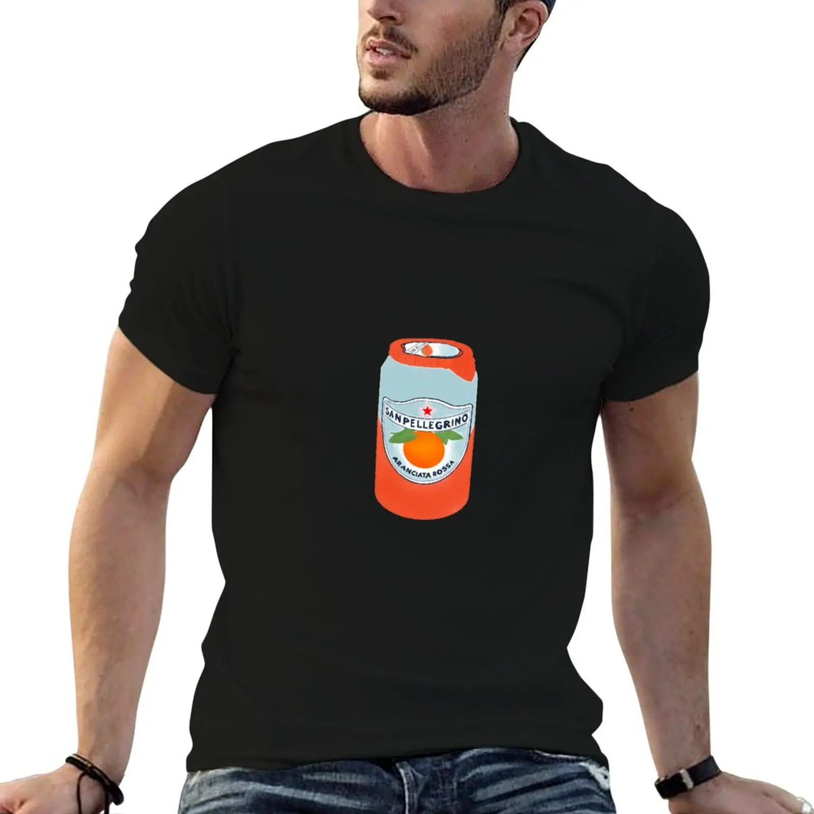 Camiseta San Pellegrino, camisetas de anime para hombre, camisetas gráficas divertidas para hombre, camiseta suave de algodón