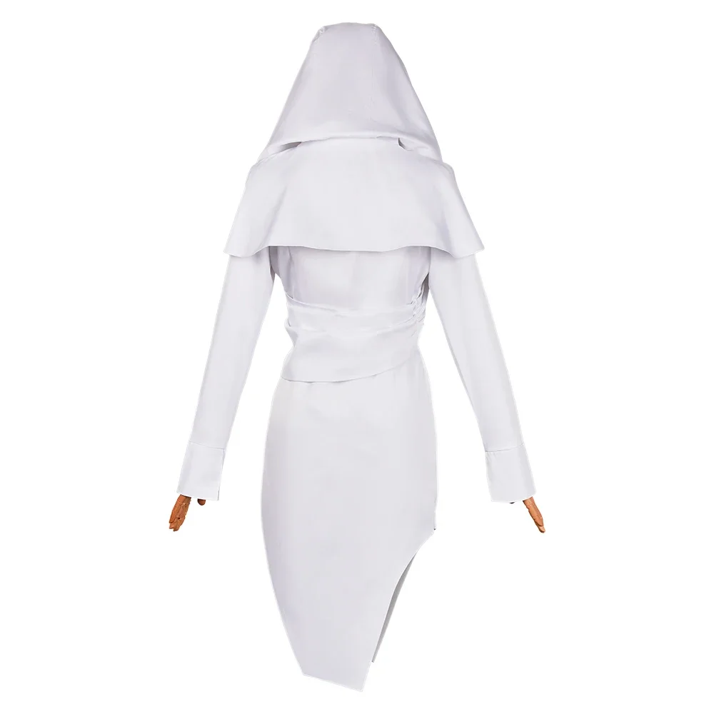 Anime LOL Arcane 2 Mel Cosplay Costume Play For Hallowmas  Mel Medarda White Slit Dress With Hood Jayce Role 2025 huikk7