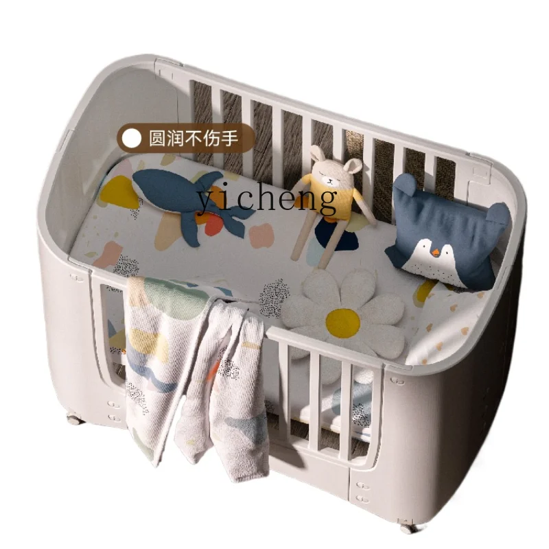 ZK-Movable Berço Fralda-Mudança de Mesa, Ajuste de Altura, Multifuncional Berço Cama, Cama Infantil