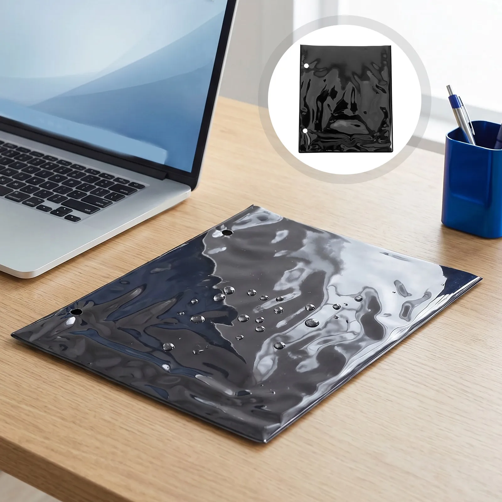 6Pcs Musical Score Folder PVC Waterproof Double Layer Sheet A4 Size Clear Pocket File Holder for Classroom