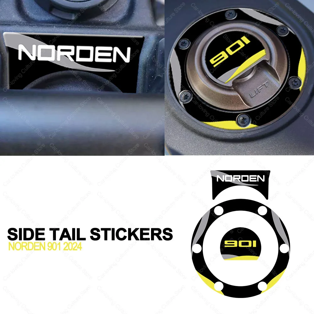 Motorcycle Accessories Waterproof Sticker Fuel Cap Key Sticker 3D Resin Protective Sticker For Husqvarna Norden 901 2024