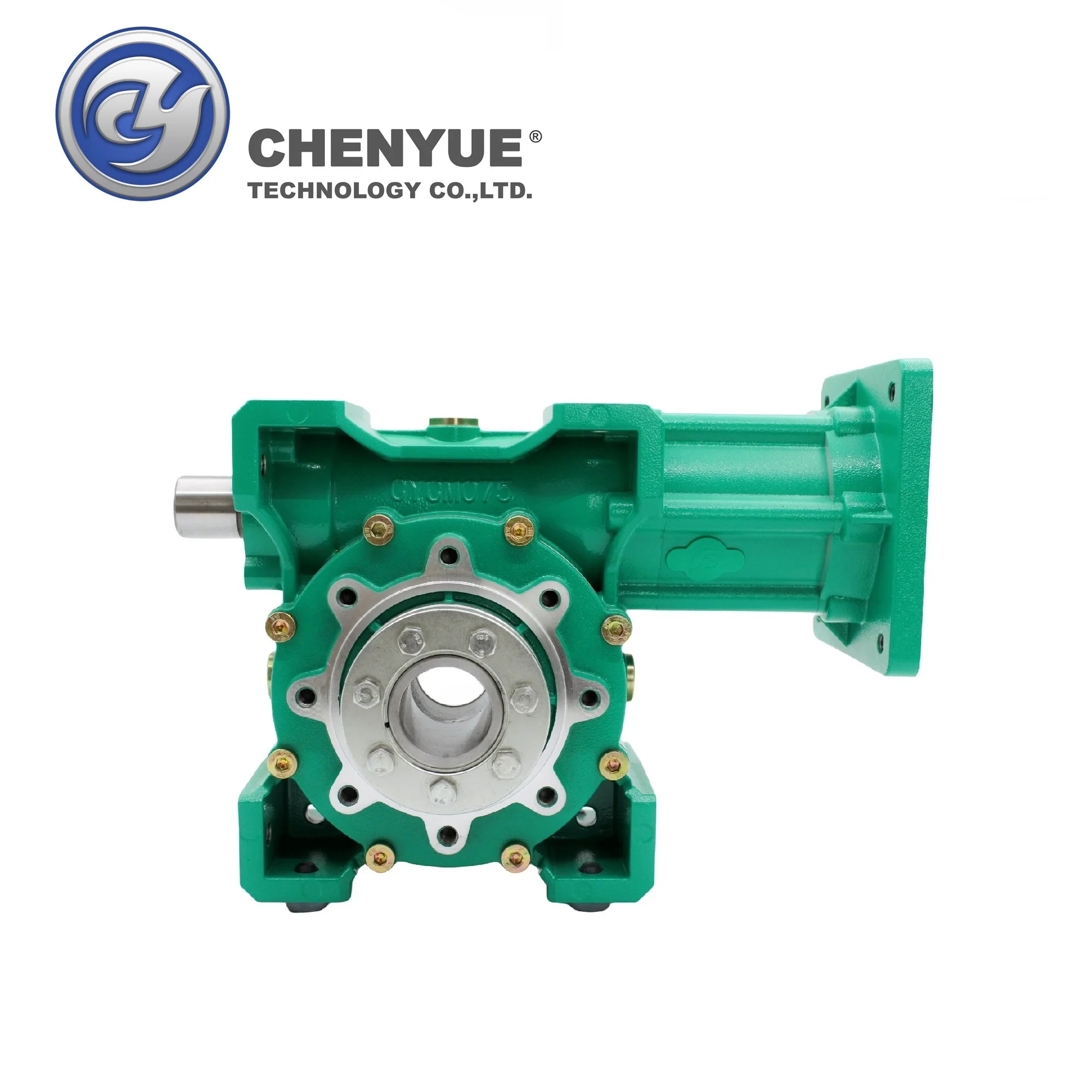 CHENYUE Low backlash 0.5-2 Arc minute Worm Gearbox Gear Speed Reducer CYCM75-VS  Input 19/20/22/24/28 Output 35mm Ratio5:1/80:1