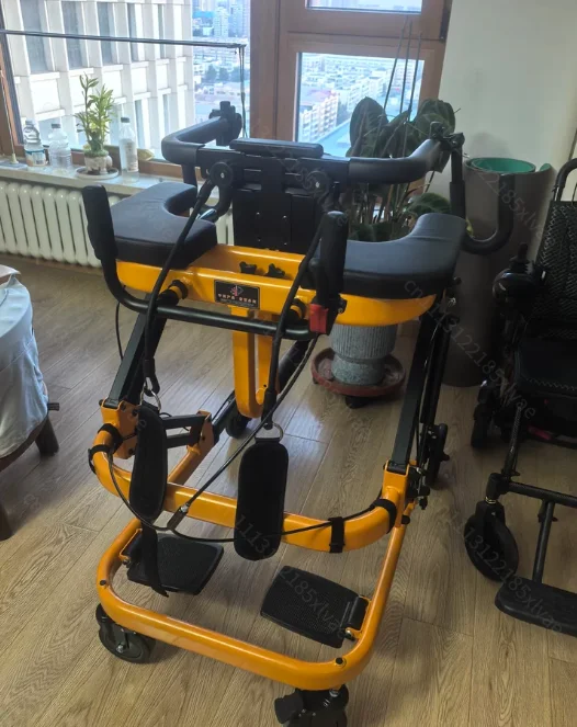 Multifunctional Lower Limb Training Standing Walker, Rehabilitation Mobility Aid for Stroke Hemiplegia Elderly
